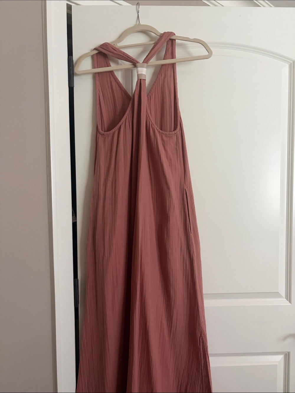 Xirena Sleeveless V-Neck Maxi Dress in Gauze Dusty Rose - Picture 3 of 6
